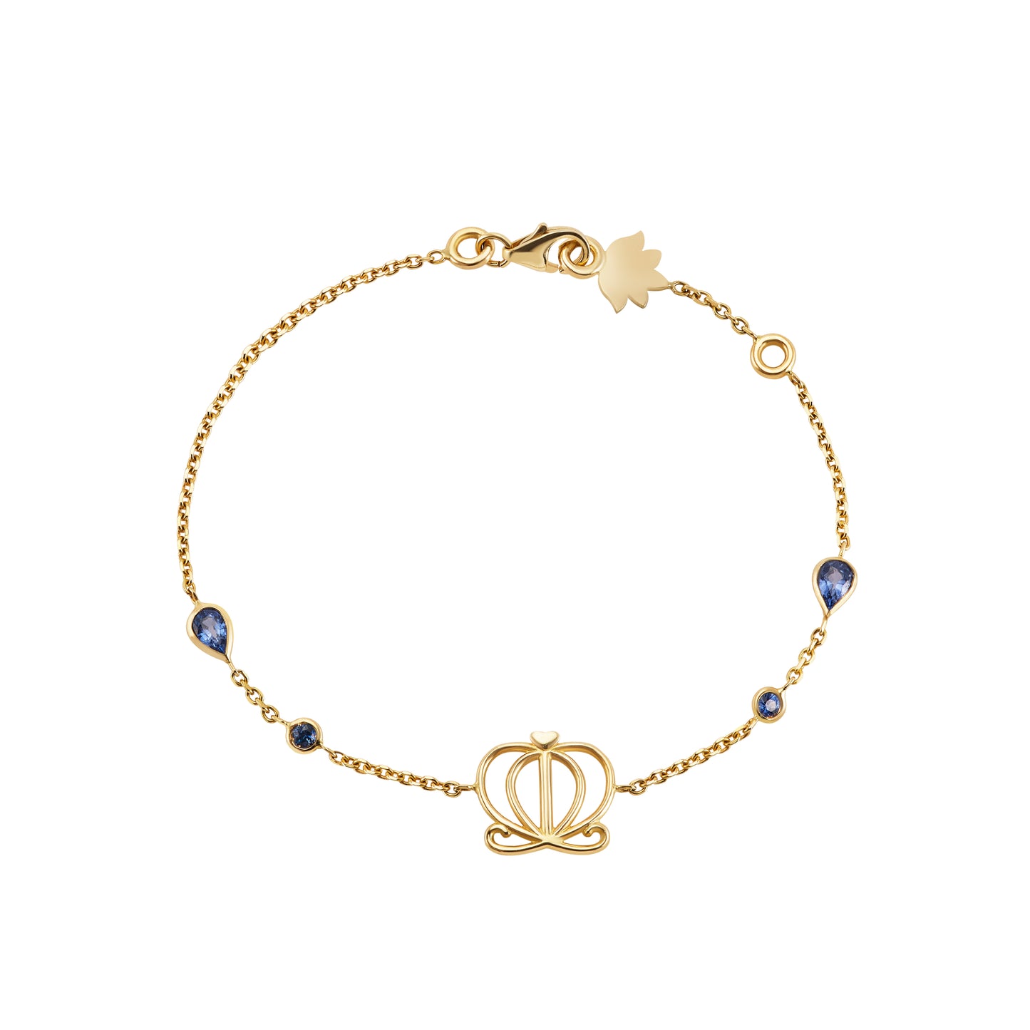 Bracelet Cendrillon – Or jaune ou or rose 750/1000 et saphirs
