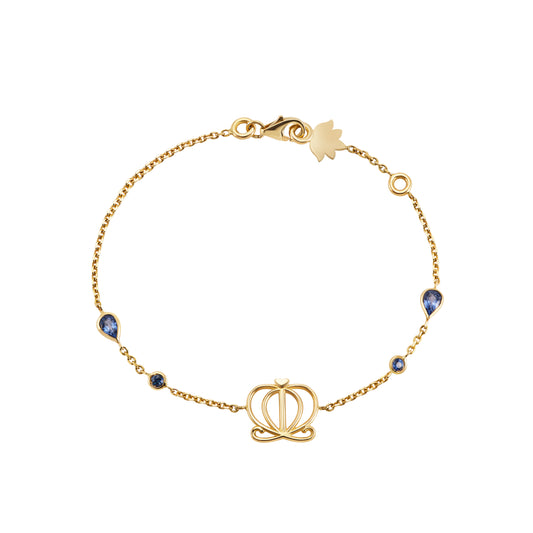 Cinderella Bracelet - 750/1000 yellow gold and sapphires