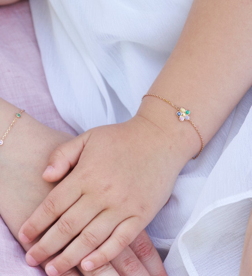 Pave CZ Moon and Star Cuff Bracelet - Gold – Balara Jewelry